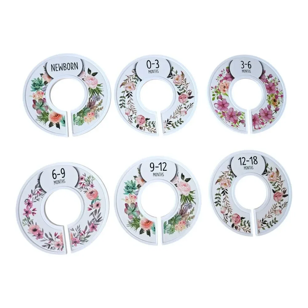 NEW Eli with Love Baby Girl Closet Dividers Organizers in Floral (Set of 8)